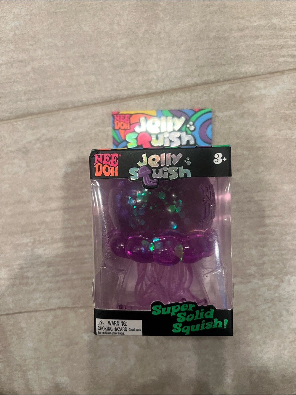 New doh Jelly Squish Purple Kids Toy - Super Solid Squish